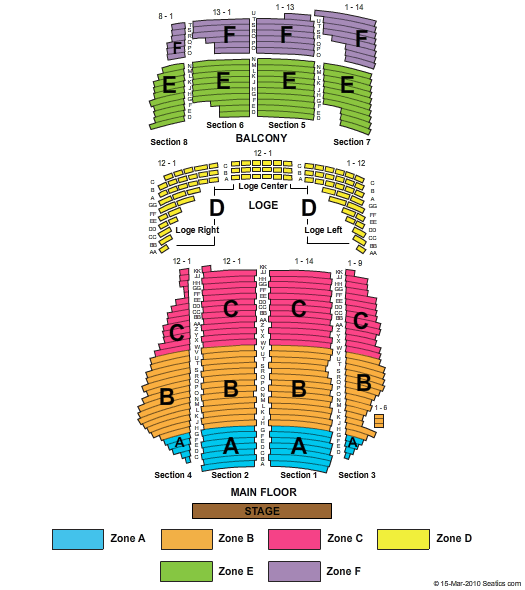 State Theatre Seating Chart